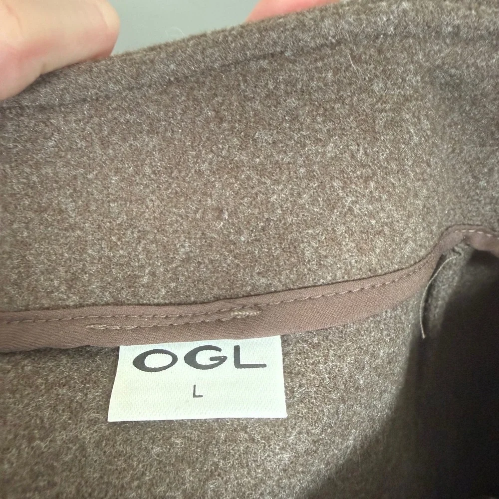 OGL NWT Brown Cash Soft FuzzLuxe Drop Waist Flared Maxi Skirt Wool Like Large - Picture 5 of 10